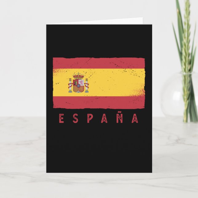 España Spanish Flag Spain Vintage Gift Football Card (Front)