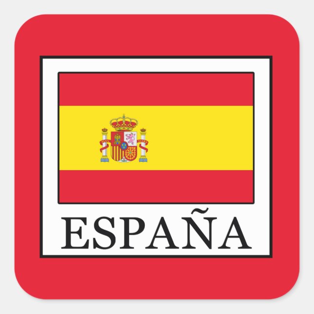 España Square Sticker (Front)