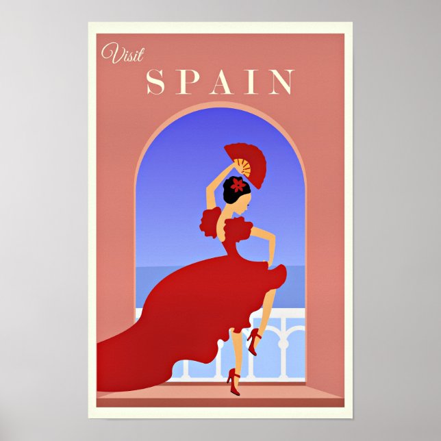 Espana Travel Poster, Flamenco Dancer, Poster (Front)