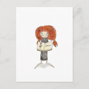 Español Libro de Amor Postcard