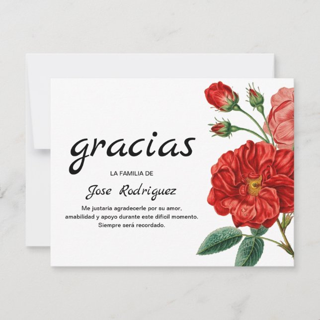 Espanol Merci | Fleur rouge (Devant)