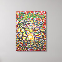 Español Serenity Prayer Angel Art Canvas Print