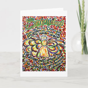 Español Serenity Prayer Angel Greeting Note Cards