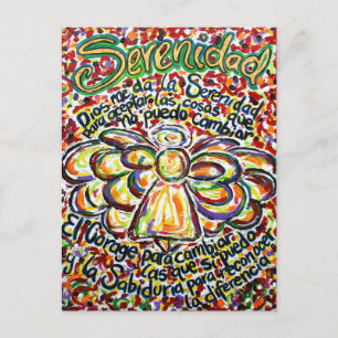 Español Serenity Prière Ange Peinture Cartes posta