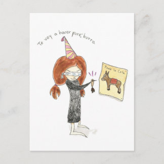 ESPAÑOL Tarjeta De Cumpleaños - Burro Postcard