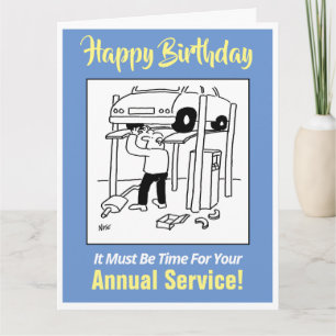 Especially for a Car Mechanic - Happy Birthday Car Card