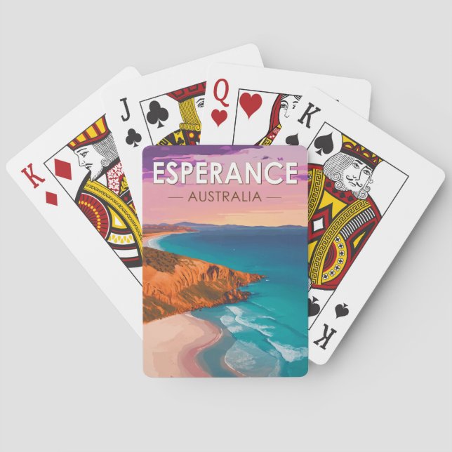 Esperance Australia Travel Art Vintage Playing Cards (Back)