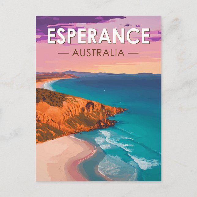 Esperance Australia Travel Art Vintage Postcard (Front)