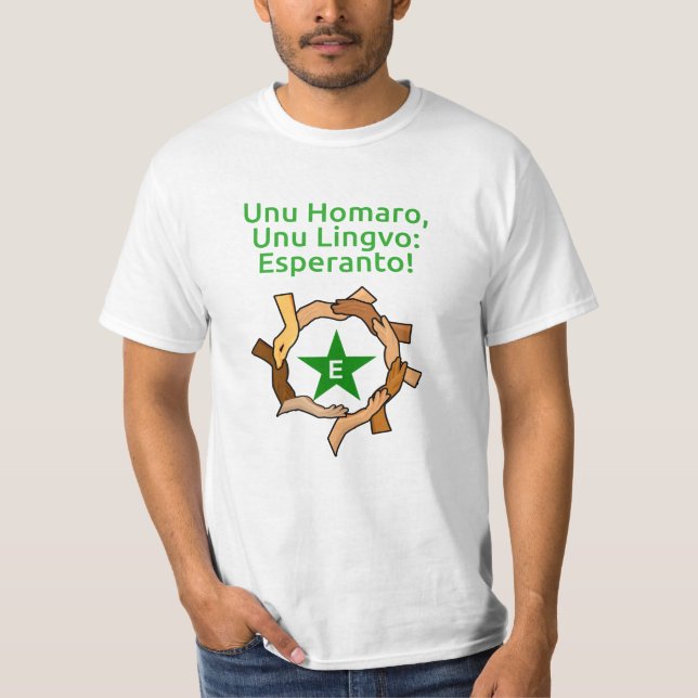 Esperanto colorless deep hands T-Shirt (Front)