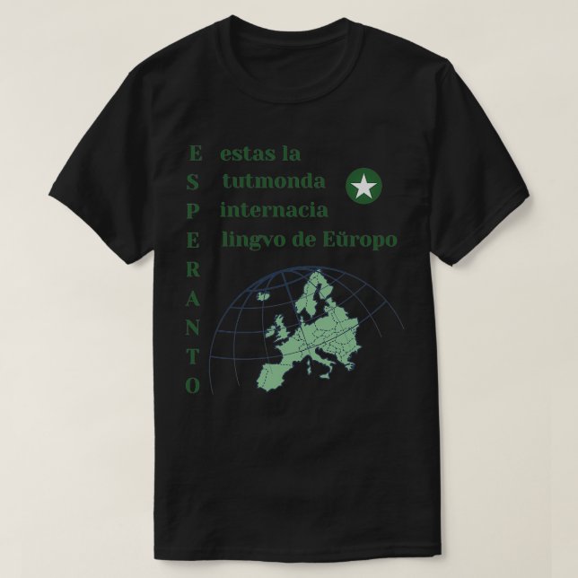 Esperanto estas la internacia lingvo de Eropo Hela T-Shirt (Design Front)