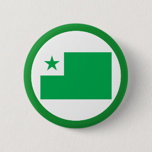 Esperanto flag, 2 inch round button