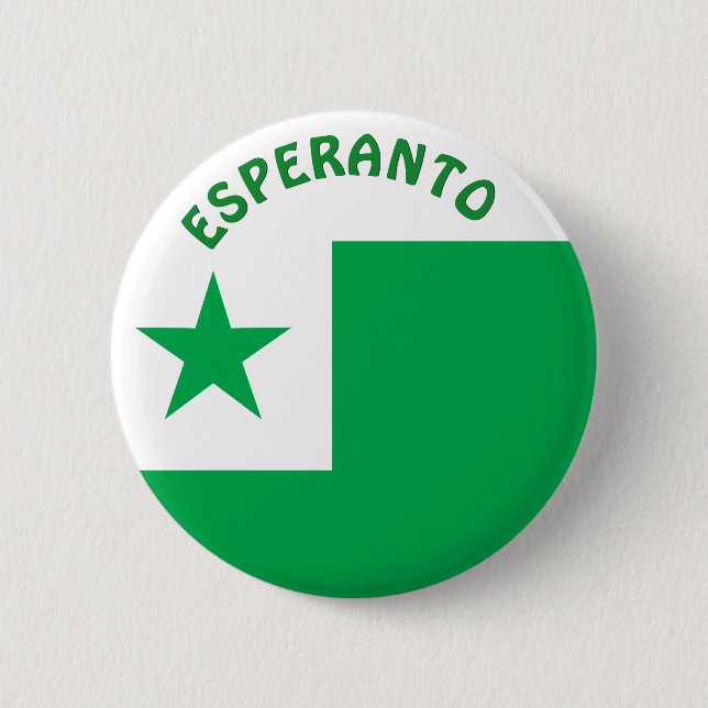 Esperanto flag, 2 inch round button (Front)