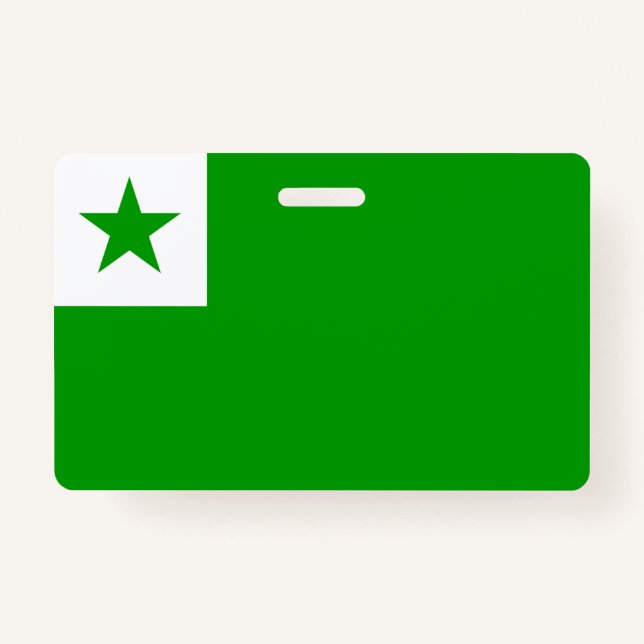 Esperanto flag Badge (Front)