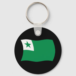 Esperanto Flag Keychain