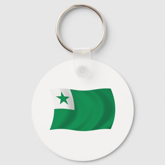 Esperanto Flag Keychain (Front)