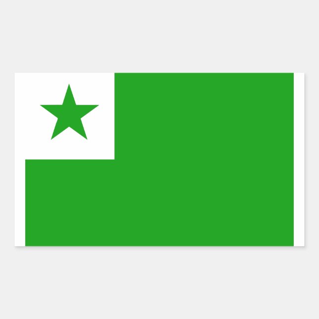 Esperanto flag sticker (Front)