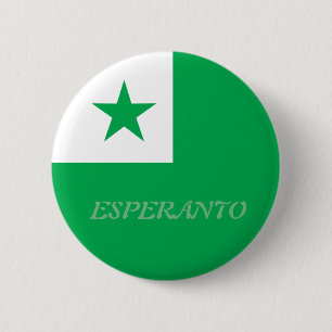 Esperanto flag+text, 2 inch round button