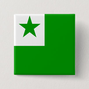 Esperanto High quality Flag 2 Inch Square Button