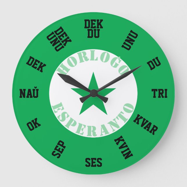 Esperanto, Large Clock (Front)