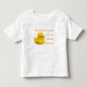 Esperanto: Mi fartas bone, ĉar mi havas anason. Toddler T-shirt
