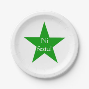 Esperanto: Ni festu! Paper Plate