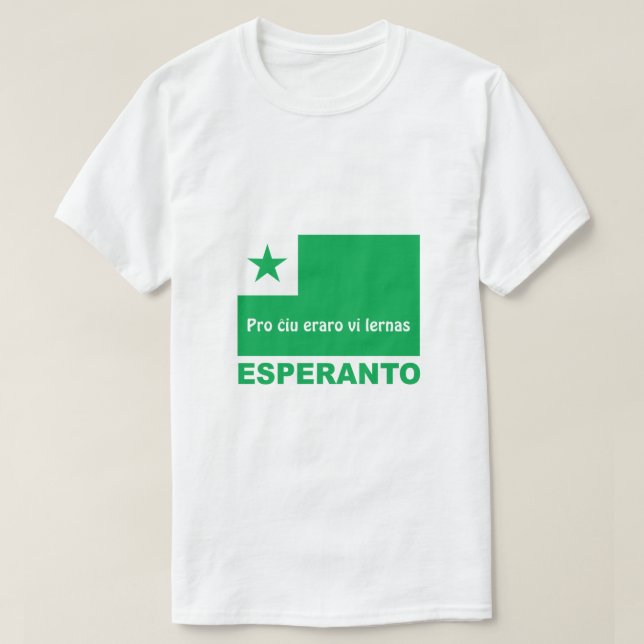 Esperanto / "Pro ĉiu eraro vi lernas", T-Shirt (Design Front)