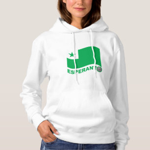 Esperanto wavy flag+text and zamenhof, hoodie
