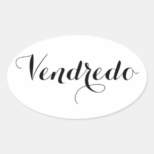 Esperanto Weekdays Stickers - Vendredo (Friday)