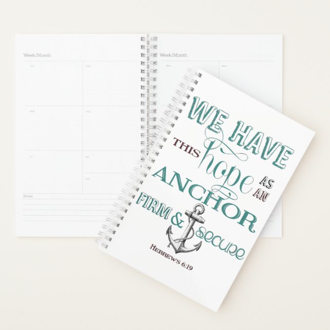 Espérer Ancre planificateur hebdomadaire (Devant avec enveloppe)