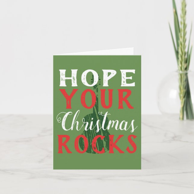 Espérez votre carte de voeux de roches de Noël (Devant)