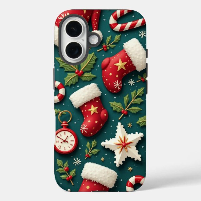 Espérons Noël iPhone 16 Coque (Verso)