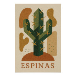 ESPINAS - The rough art of the desert in cubes and Poster