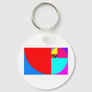 espiral fibonacci keychain