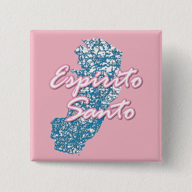 Espirito Santo 2 Inch Square Button (Front)