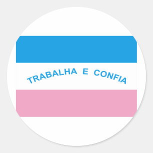 Espírito Santo, Brazil Flag Classic Round Sticker