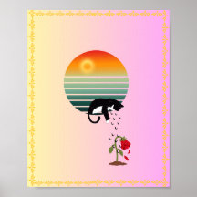 Espoir - affiche du chat/affiche du lever du solei