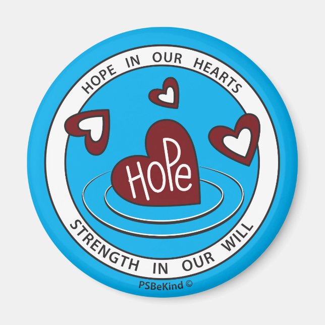 Espoir dans nos coeurs 1_Round Magnet 2,25" (Devant)