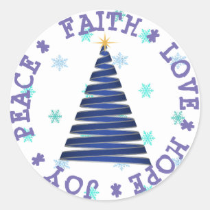 ESPOIR FOI AIME JOIE NOËL STICKER