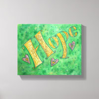 Espoir Word Art Peinture Toile Enveloppé Art