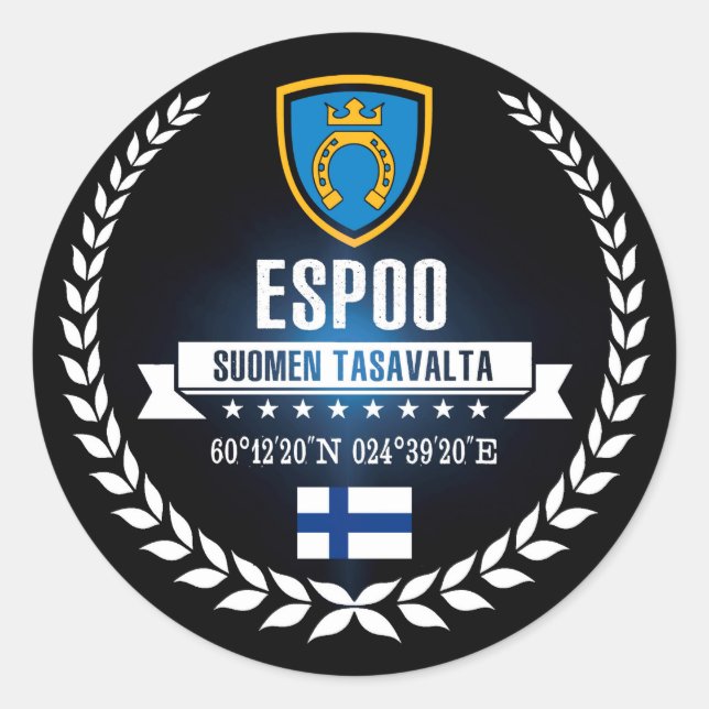 Espoo Classic Round Sticker (Front)