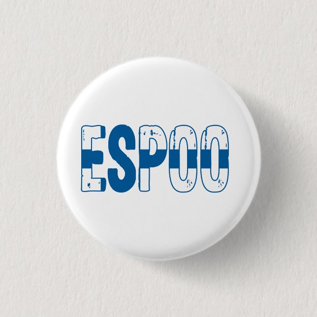 Espoo Finland 1 Inch Round Button (Front)