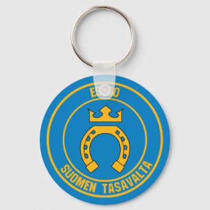 Espoo Round Emblem Keychain