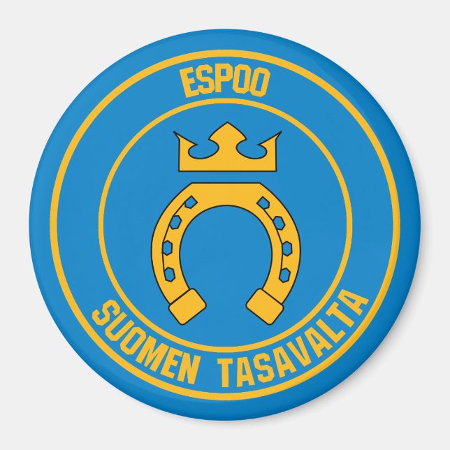 Espoo Round Emblem Magnet (Front)