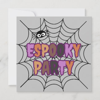 Espooky Party Fun Spooky Spider Invitation