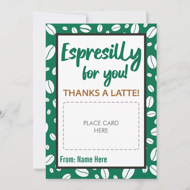 Espresilly pour vous enseignant Titulaire de carte (Devant)