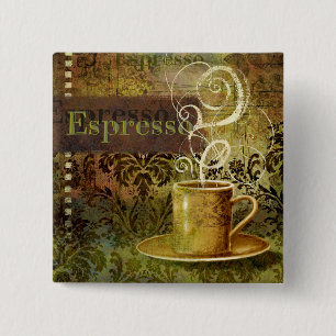 Espresso 2 Inch Square Button