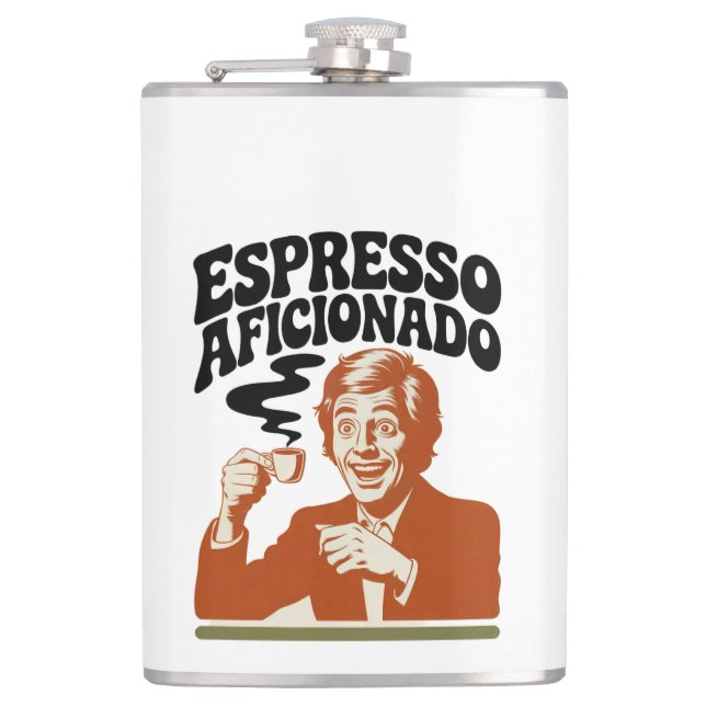 Espresso Aficionado - Cup   Hip Flask (Front)