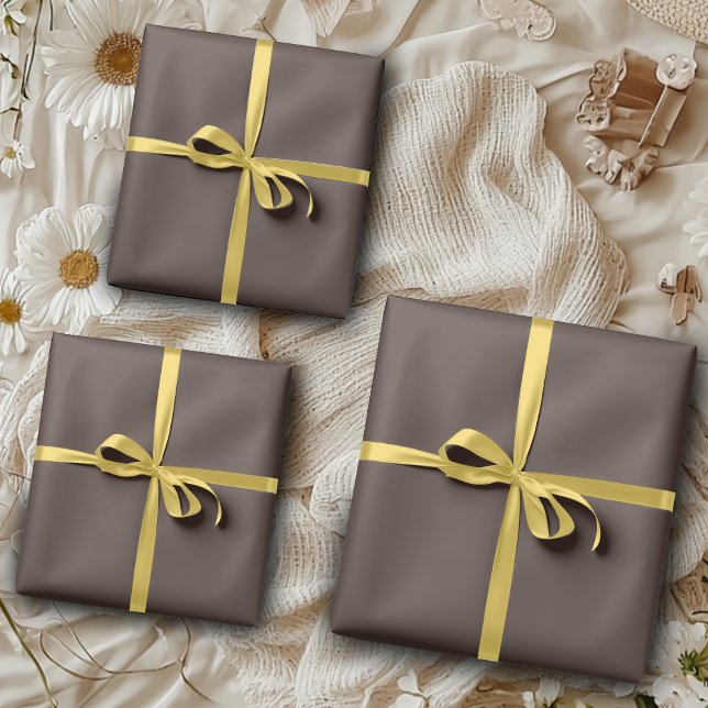 Espresso Brown Solid Colour | Classic | Elegant Wrapping Paper Sheet (Creator Uploaded)