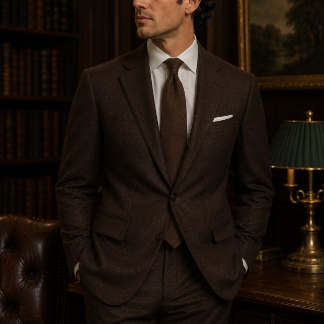 Espresso Brown Woven Necktie (Creator Uploaded)