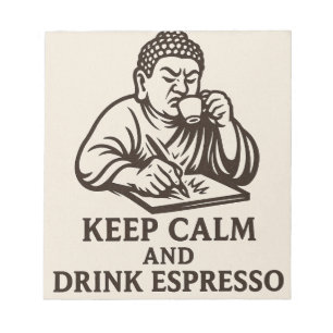 Espresso Buddha Writing Notepad